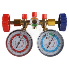Manifold Gauge Set 3 Color Charging Hoses Large Celsius Display for Car AC HVAC