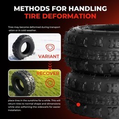 21×7-10 ATV UTV Tires All-Terrain 6PR Tubeless Non-Directional Set of 2