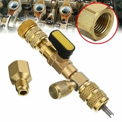 HVAC Valve Core Remover Installer Tool Dual Size SAE with 1/4 5/16 Port Nut