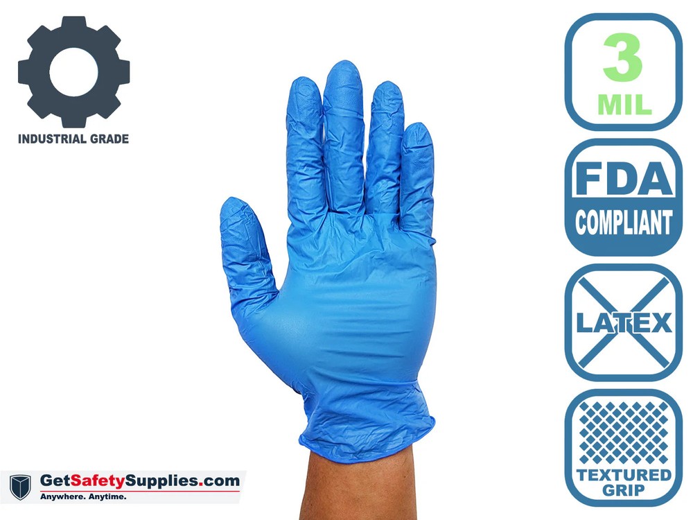 🧤 [1000 Gloves] Nitrile Disposable – 3 Mil Blue Exam Dental Nail Salon