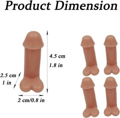4 Pcs 1.8 inch Flesh-Colored Prank Tire Valve Stem Caps, Tire Air Caps Universal
