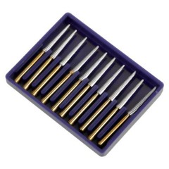 10Pcs/Box Dental Orthodontic Carbide Burs Debonding Finishing Tapper FG 8104