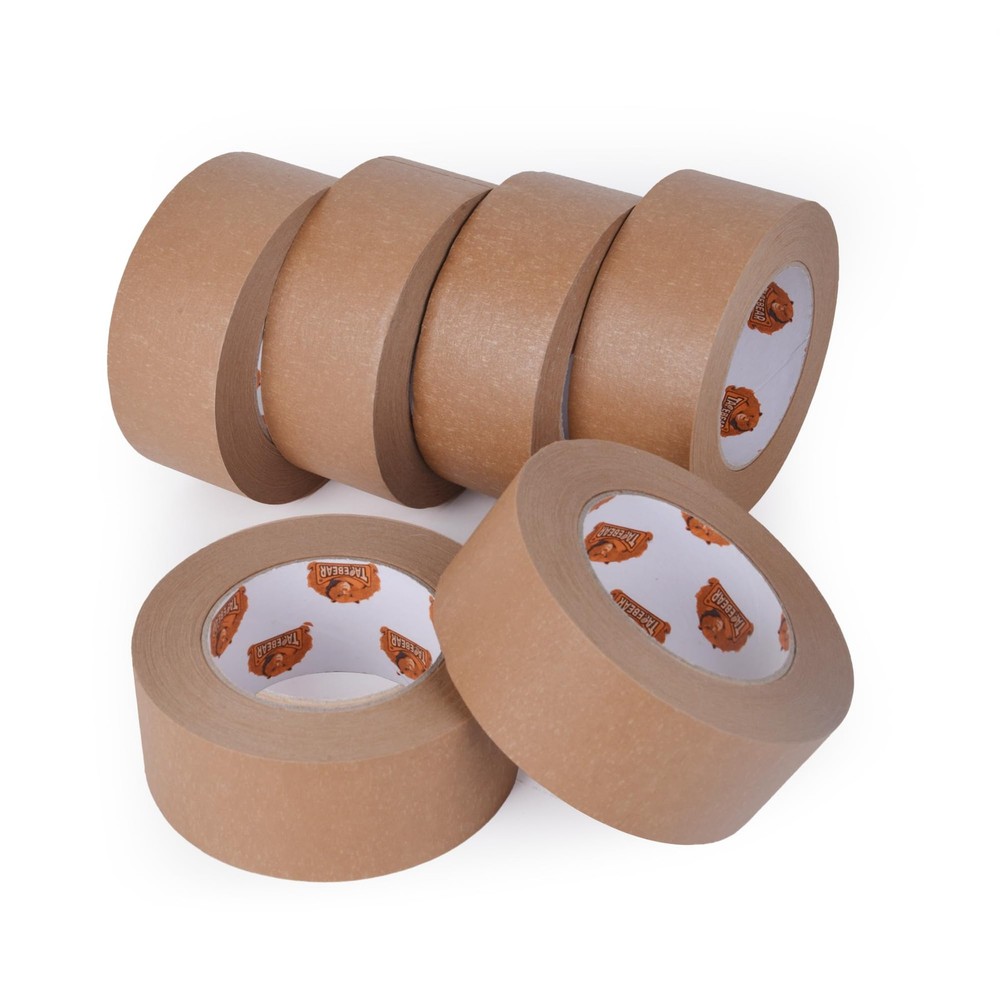 TAPEBEAR Eco-Friendly Kraft Paper Tape, Biodegradable 2inch x 60yards, 6rolls