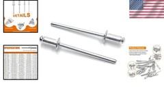 100-Pack 1/8″ x 1/4″ Aluminum Blind Rivets – Ideal for Indoor and Outdoor Use