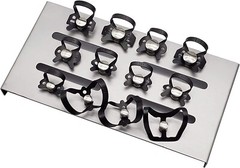 Anti-Reflective Rubber Dam Clamps & Organizer Rack Black Matte Set of 12 ARTMAN