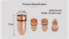 DNE Laser Cutting Nozzle D15H15 1.0-5.0mm For DNE Laser Cutting Machine Cut Head