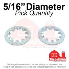 5/16″ Internal Tooth Star Lock Washer Low Carbon Steel Zinc (Pick Quantity)