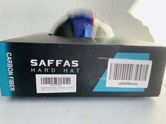 Saffas Carbon Fiber Hard Hat Full Brim Goggles Safety Helmet 6-Pt Suspension NIB