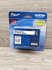 New Genuine Brother P-Touch TZe-231 2PK Black on White Tape (Free Shipping)