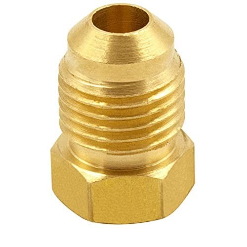 5PCS Brass Hex Flare Seal Plugs For 3/8 Inch Tube OD SAE 45 Degree Fitting Box