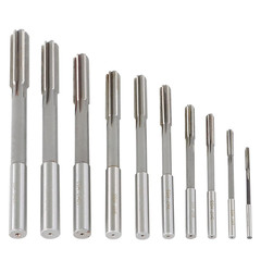 10PCS Reamer Set 1/8-15/32 inch Chucking Reamer Set H7 HSS Straight Flute Straig