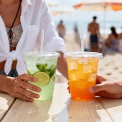 Clawsoff 16oz 500 Ct Clear Cups Lids Straws