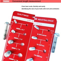 Standard and Metric Nut & Bolt Thread Checker Bolt and Nut Identifier Gauge