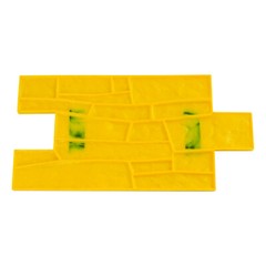 3PCS Concrete Stamping Mold Yellow Concrete Stamping Texture Mats For Wall&Floor