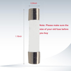 10 Pack Microwave Fuses Slow Blow Ceramic Fuse, 1 Box of 20A 250V 0.24×1.2in Uni