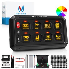 5Inch RGB Switch Panel Toggle Momentary Strobe Pulsed Circuit Control Box System