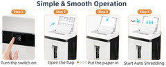 QUIETLEMON 150 Sheet Heavy Duty Paper Shredder, 5.3 Gallon Bin with Wheels