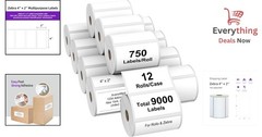 12 Rolls 4×2 Barcodes Shipping Labels Compatible Rollo Zebra Desktop Printers