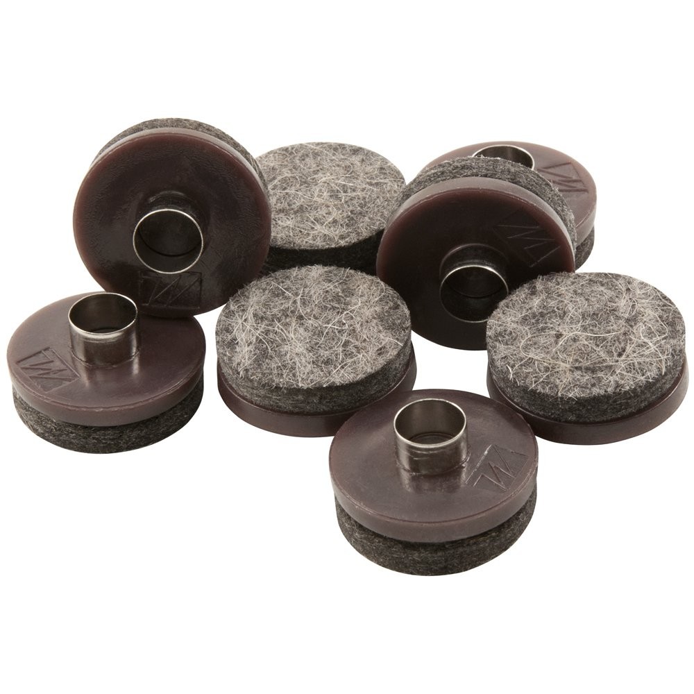 softtouch 7/8″ Round Nail On Heavy Duty Felt Furniture Pads 7/8 Inch, Brown