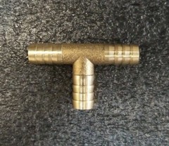 (2 PCS) 10mm 3/8″ HOSE BARB T Brass 3 WAY Fitting Gas Fuel Water Air TEE