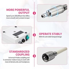 Dental Electric LED Brushless Micro Motor 1:5 Increasing Handpiece 3 Speed Range