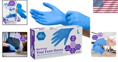 Disposable Blue Nitrile/Vinyl Gloves – Comfort Fit for Medical & Everyday Use