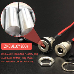Lkelyonewy 8Pack Female DC Threaded Barrel Jack Panel Adapter 5.5Mm X 2.1Mm Conn