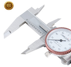 Precision Dial Caliper 0-4 Inch 0.001 Stainless Steel Fitted Box Included