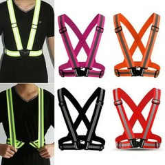 Safety Vest with High Visibility Reflective Belt Stripe Security Adjustable