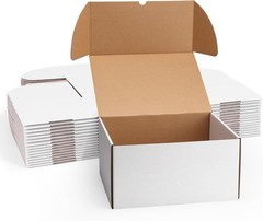 12x10x6 White Shipping Boxes Set of 15, Corrugated Cardboard Mailer Boxes for…