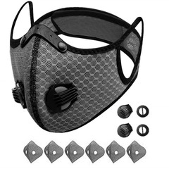 2 Pack Pollution Reusable Facepiece Half Face Shield Respirator Mask W/ Filter
