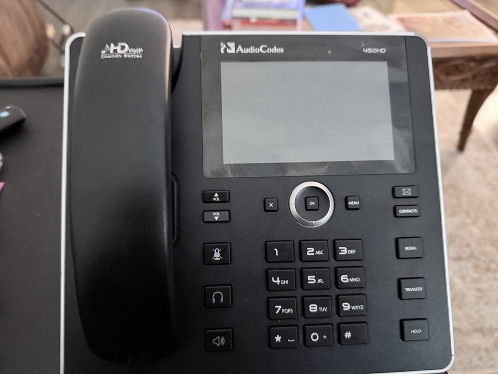 AudioCodes 450HD IP VoIP Business Phone HD Voice PoE Tested Working