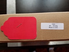 100 Red Blank Merchandise Price Tags w/ String Retail Strung Coupon Label Large