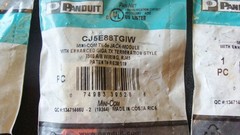 3 New Panduit CJ5E88TGIW. Made in Costa Rica.