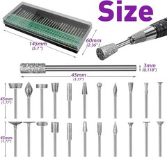 Multi-Shape Diamond Grinding Bit Set for Dremel – 52pcs for Precision Crafting
