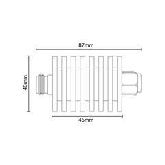 30W N Type RF DC-3GHz 50Ohm Fixed Coaxial Attenuator N Male Female Connector OEM