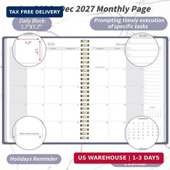 2026-2027 Monthly Planner – 2 Year Monthly Planner 2026-2027, Hard Cardboard Cov