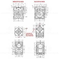NMRV030 Worm Gearbox Gear Reducer Ratio 5 10 20 30 50:1 to Nema 23 Stepper Motor