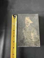 Vintage Letterpress Printing Block Cowboy Western Zinc Plate Wood