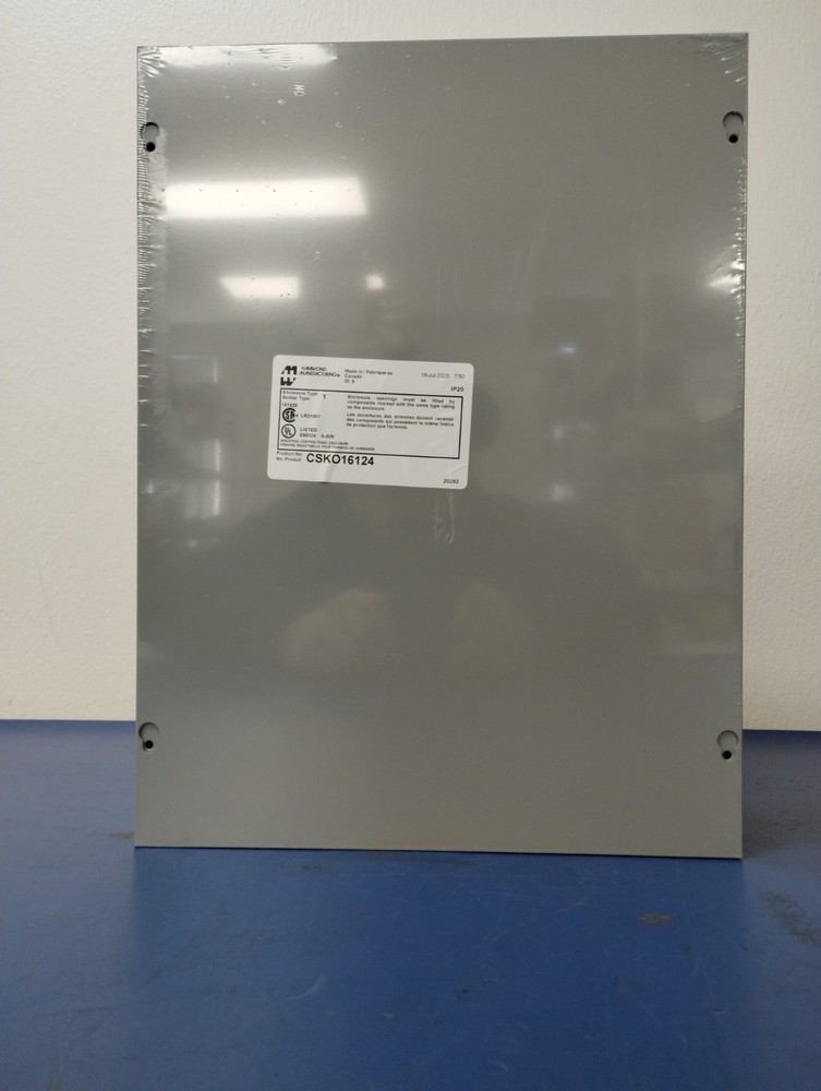 HAMMOND CSKO16124 Junction Box N1 Screw Cover w/KO’s – 16 x 12 x 4 – Steel/Gray
