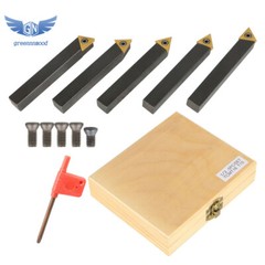 5Pcs 1/2″ Carbide Indexable Turning Tool Lathe Tool Bit With Carbide Inserts