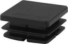 12 Pack 1″ Square Plastic Plugs, Black Tubing End Caps Plugs Insert for Square T