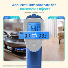 Infrared Thermometer Upgrade 774, Heat Temperature Temp Gun for Cooking, Laser I