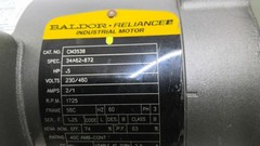 Baldor Reliance CM3538 0.5HP AC Motor 1800RPM 4-Pole 3-Phase 56C Frame 230/460V