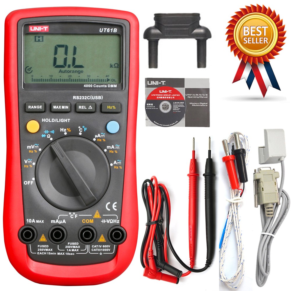 UNI-T UT61B/UT61C/UT61D/UT61E+ Auto Range Digital Multimeter