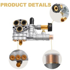 Pressure Washer Pump Manifold Kit 7108366 With Mounting Bolt Washer Pump Sliver