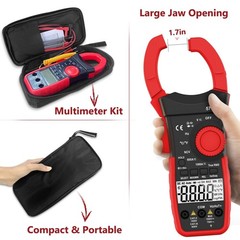 True RMS Digital Clamp Meter Multimeter AutoRanging AC DC Current Volt Amp Meter