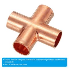 3/4″ 19.05mm Copper Cross Pipe Fitting 4 Way Welding Copper Connector