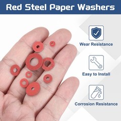 220Pcs M6 Fiber Flat Washers Plain Washer 6mm ID 12mm OD 0.5mm Thick