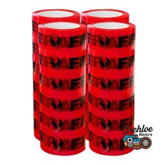 36 Rolls 1.8″ x 100 Yards Red Fragile Tape Black Lettering Box Packing